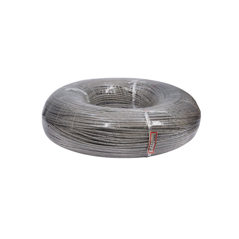 Fio de compensação de termopar trançado de aço inoxidável de alta temperatura de fibra de vidro