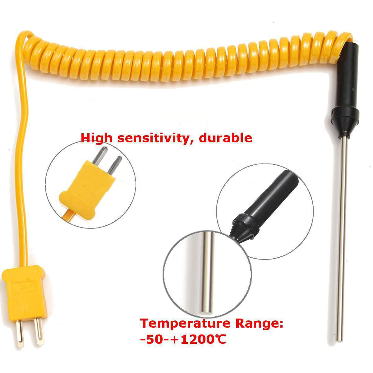 Termopar portátil certificado PT100K tipo sonda de medição de termopar flexível com sensor de temperatura