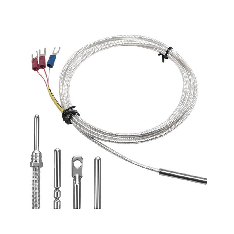 Sonda WZP-035 PT100 Cabo 5 × 35mm 1–20m Termômetro de resistência de platina RTD Sensor de temperatura anticorrosão à prova d'água resistente à corrosão