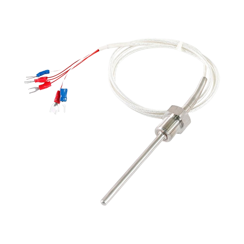 Direto da fábrica - 200 ~ 450°C Classe A 316 Rtd Pt100 Sensor de temperatura Sonda de termômetro de resistência de platina Termômetro rosqueado de 1/2