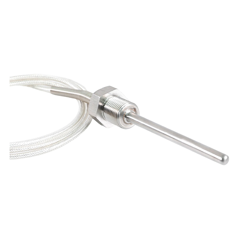 Direto da fábrica - 200 ~ 450°C Classe A 316 Rtd Pt100 Sensor de temperatura Sonda de termômetro de resistência de platina Termômetro rosqueado de 1/2