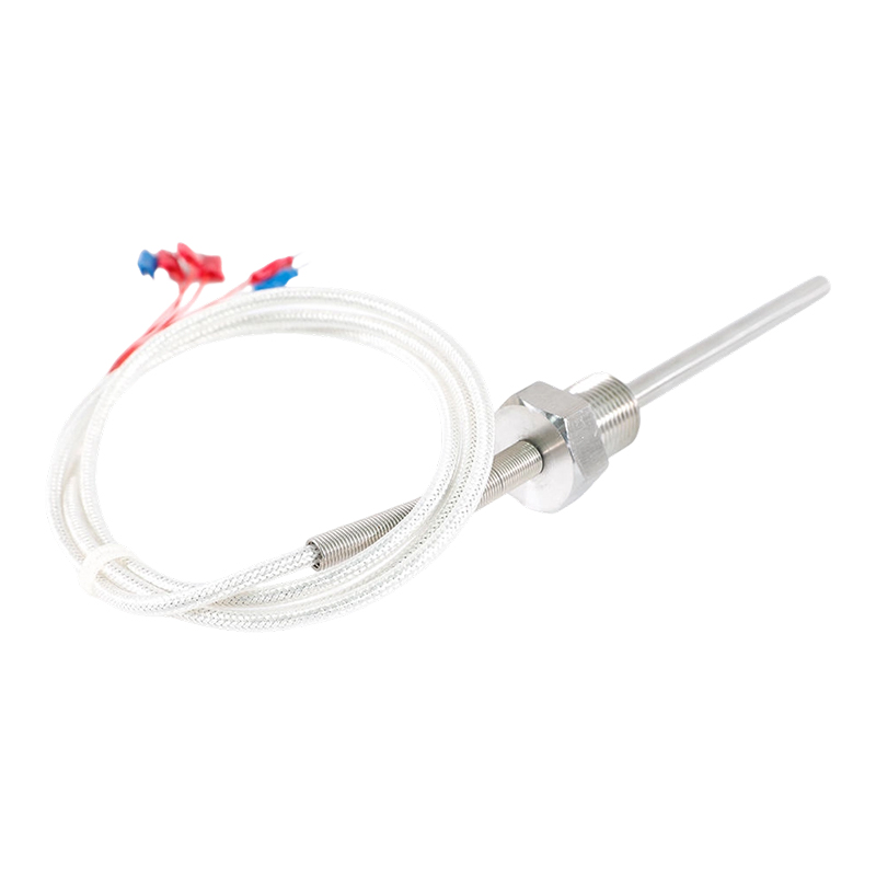Direto da fábrica - 200 ~ 450°C Classe A 316 Rtd Pt100 Sensor de temperatura Sonda de termômetro de resistência de platina Termômetro rosqueado de 1/2