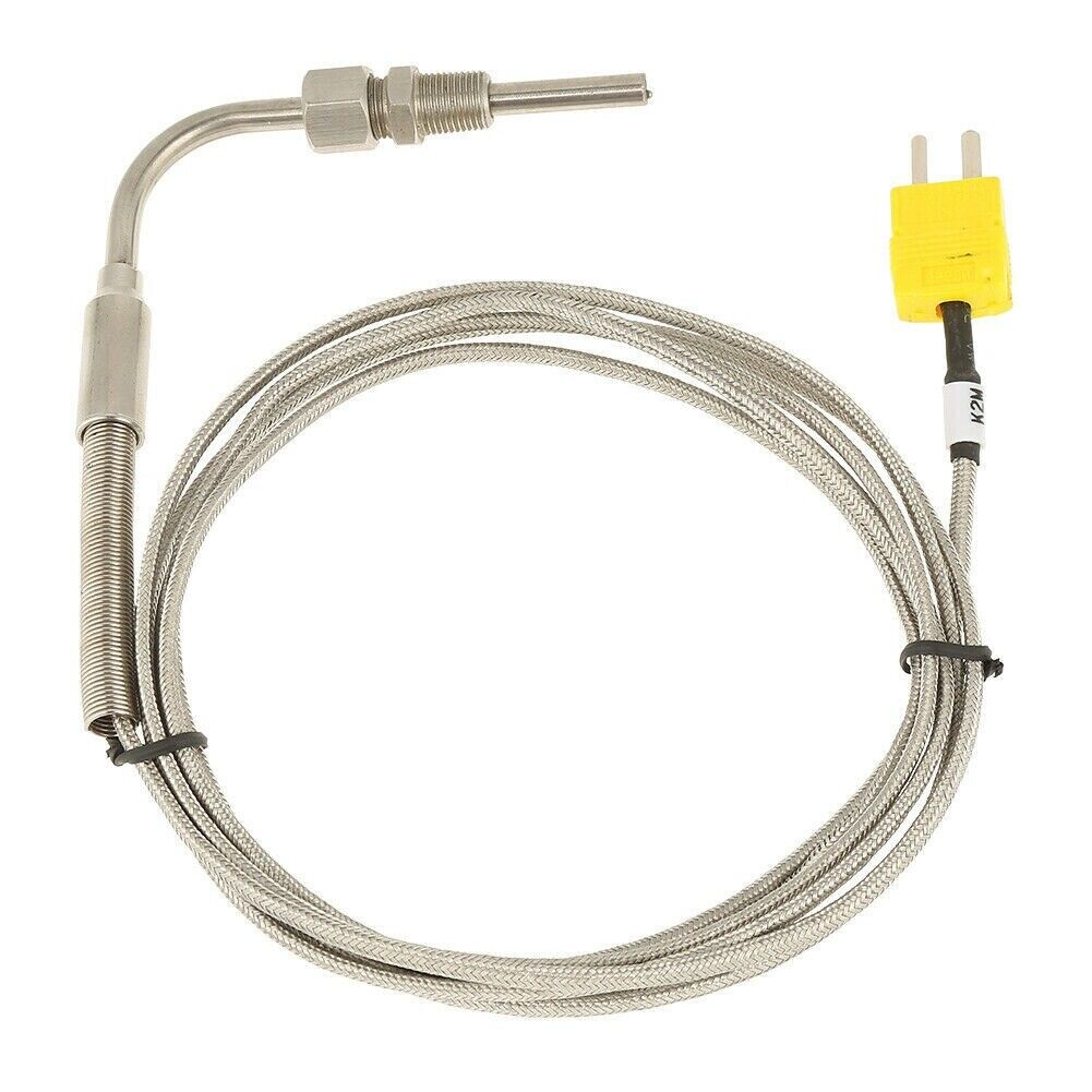 Cabo de extensão de termopar de 2 fios para medição de temperatura com bainha de PTFE marrom e plugue de termopar para sensor tipo K de contato direto