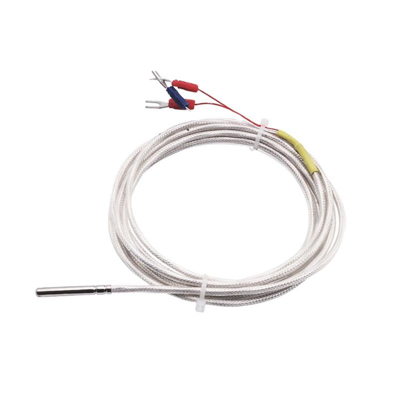 Sonda WZP-035 PT100 Cabo 5 × 35mm 1–20m Termômetro de resistência de platina RTD Sensor de temperatura anticorrosão à prova d'água resistente à corrosão